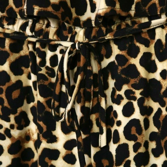Eye Candy Jumpsuit Jumper Romper Off Shoulder Leopard Animal Print 1X - Picture 10 of 12